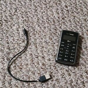 LG Black Basic Cell Phone with USB Cable
